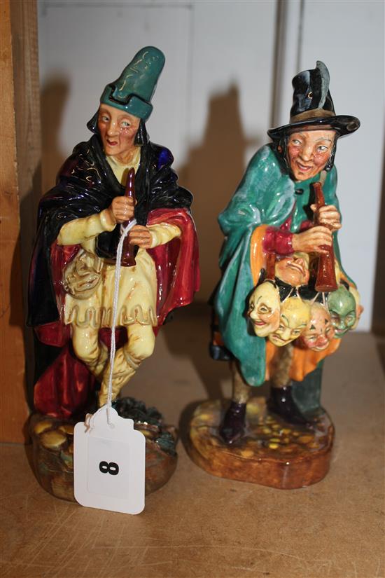 2 Royal Doulton figures The Mask Seller HN2103, Pied Piper HN2102